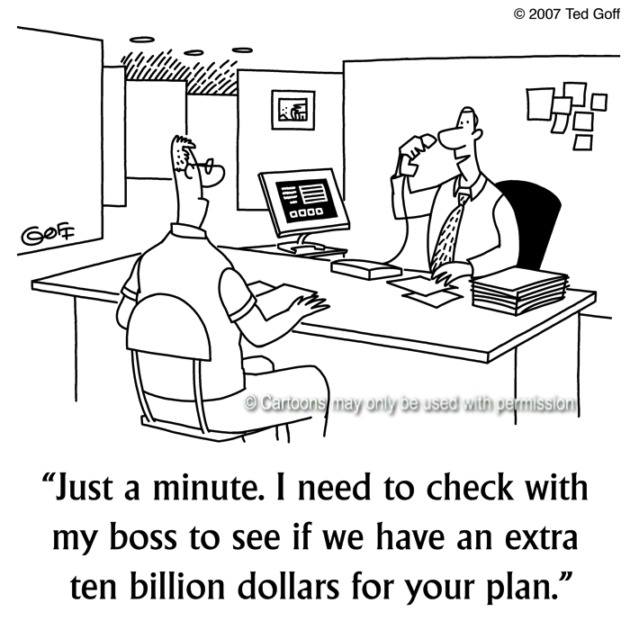 Cartoon about financial