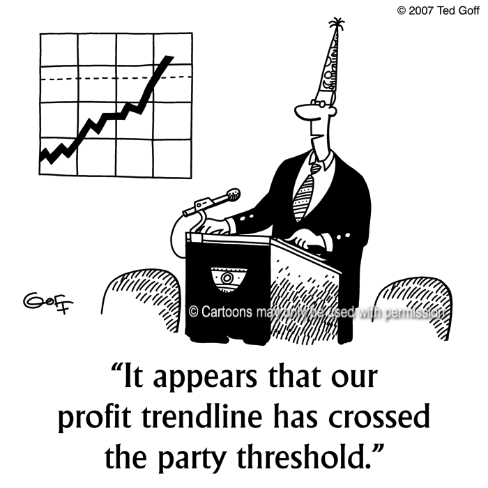 Cartoon about financial