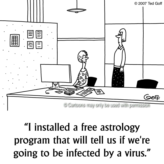 Cartoon about computer