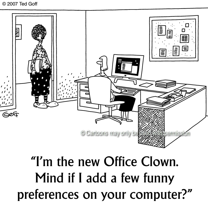 Cartoon about computer