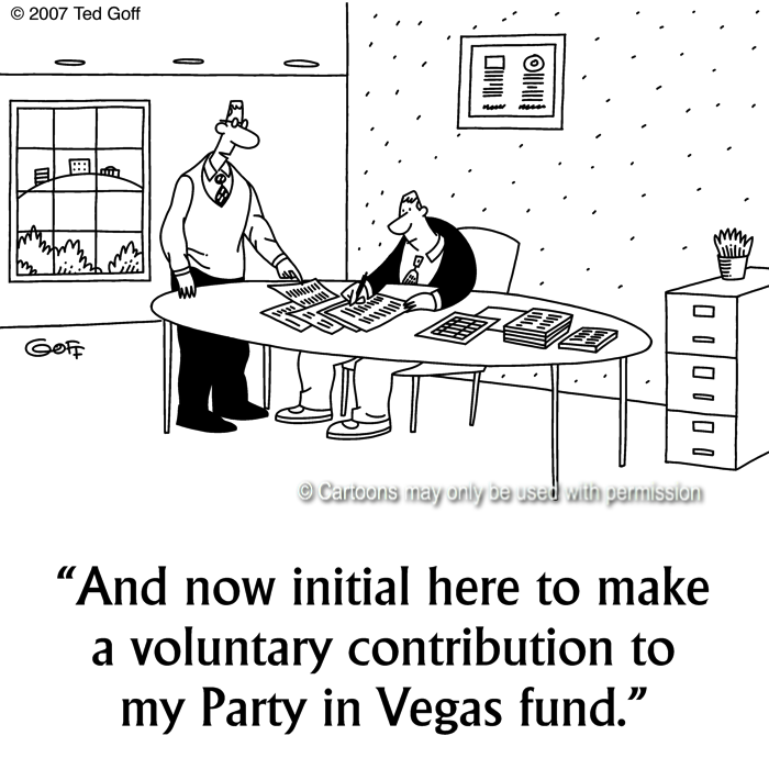 Cartoon about financial