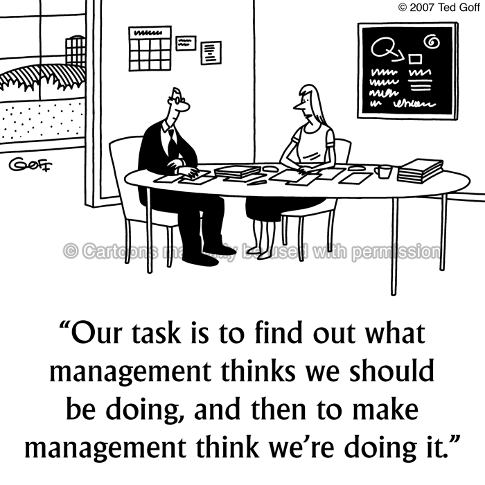 Cartoon about management