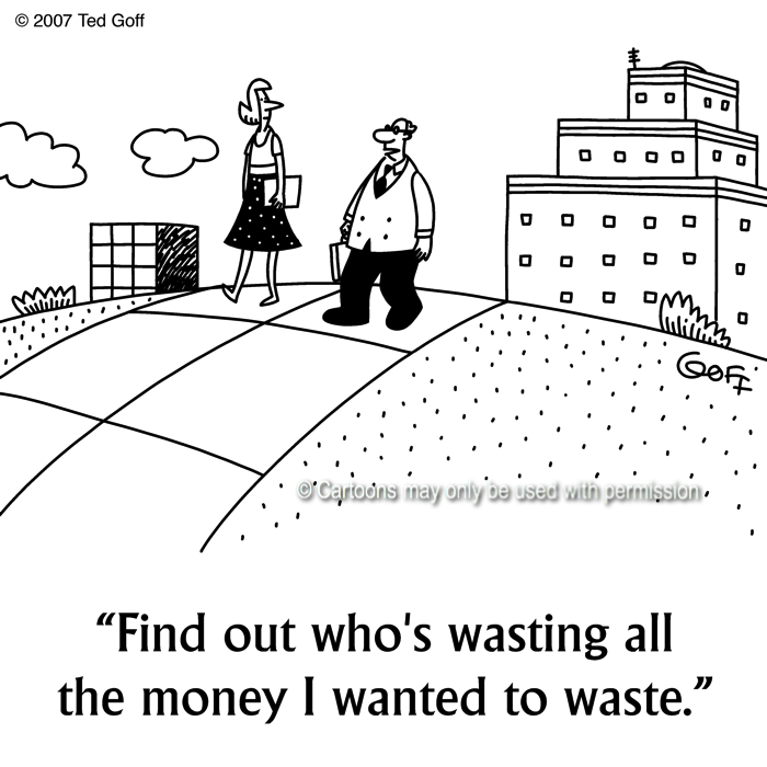 Cartoon about financial