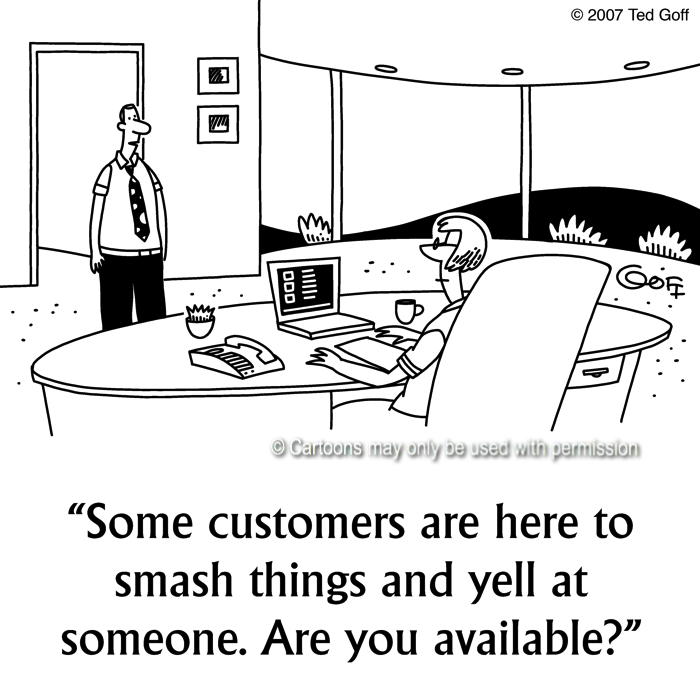 Cartoon about customer service