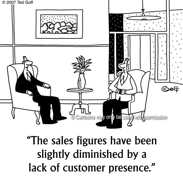 Cartoon about sales