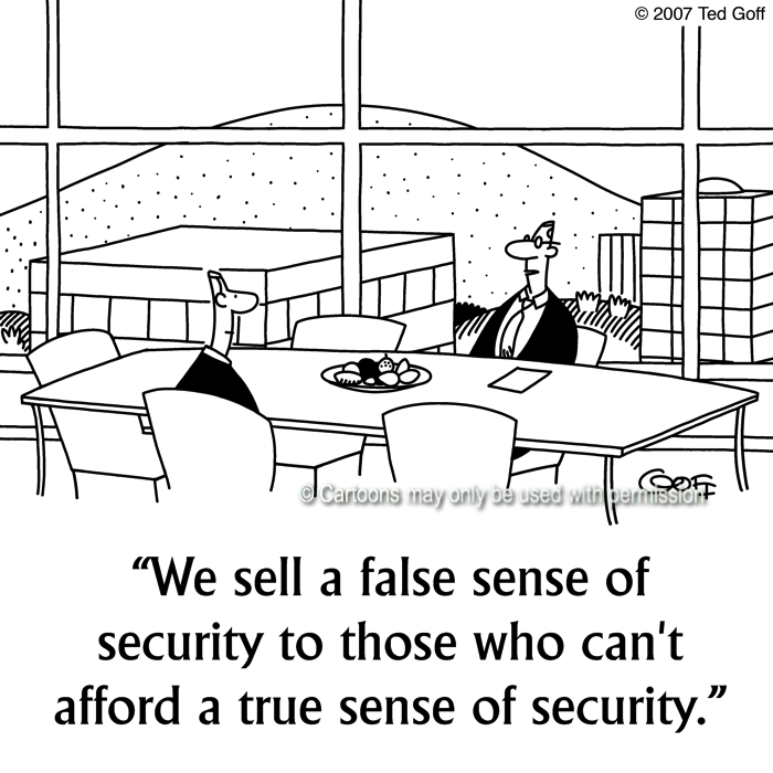 Cartoon about financial