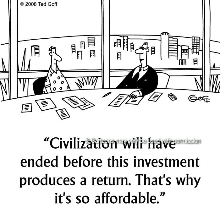 Cartoon about financial