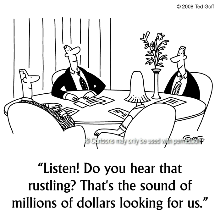 Cartoon about financial