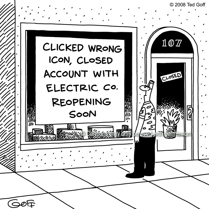 Cartoon about computer