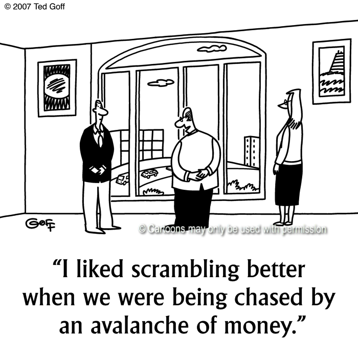 Cartoon about financial