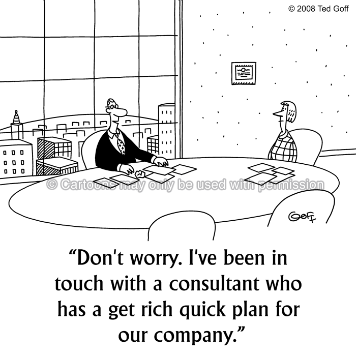 Cartoon about financial