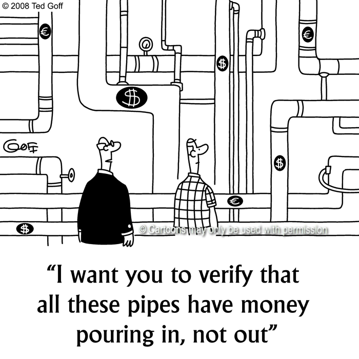 Cartoon about financial