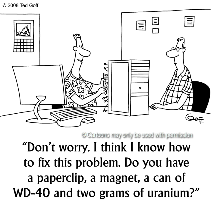 Cartoon about computer