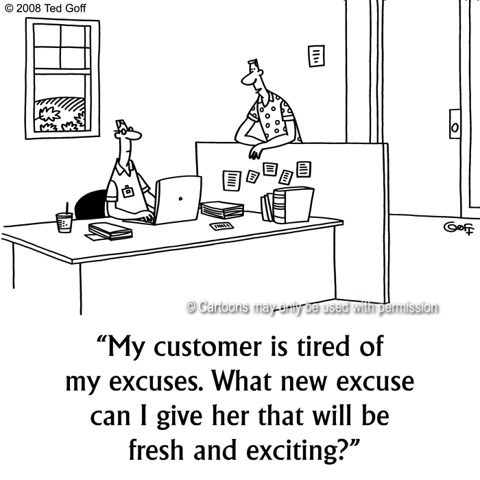 Cartoon about customer service