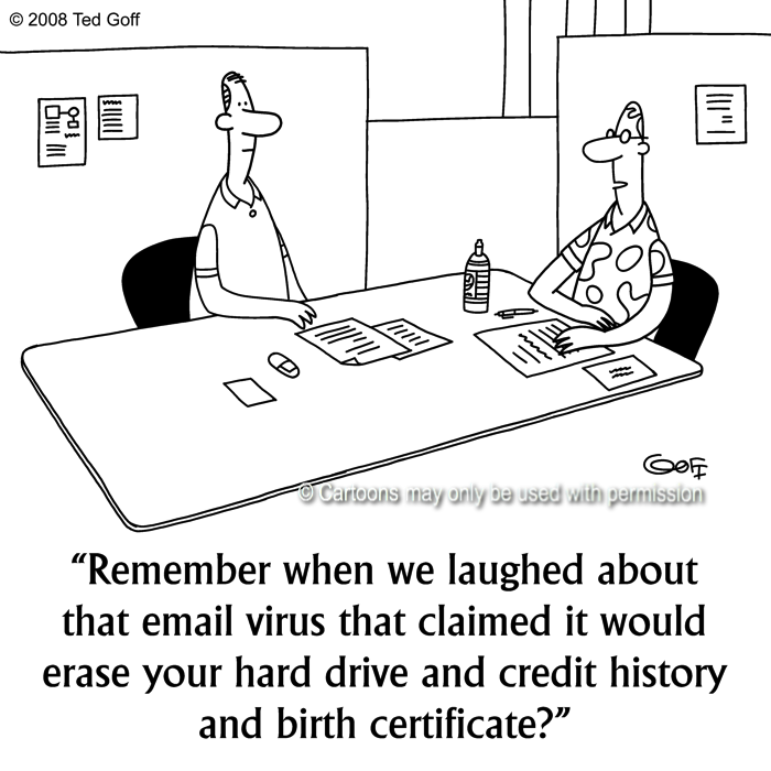 Cartoon about computer