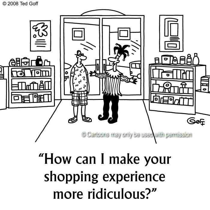 Cartoon about customer service