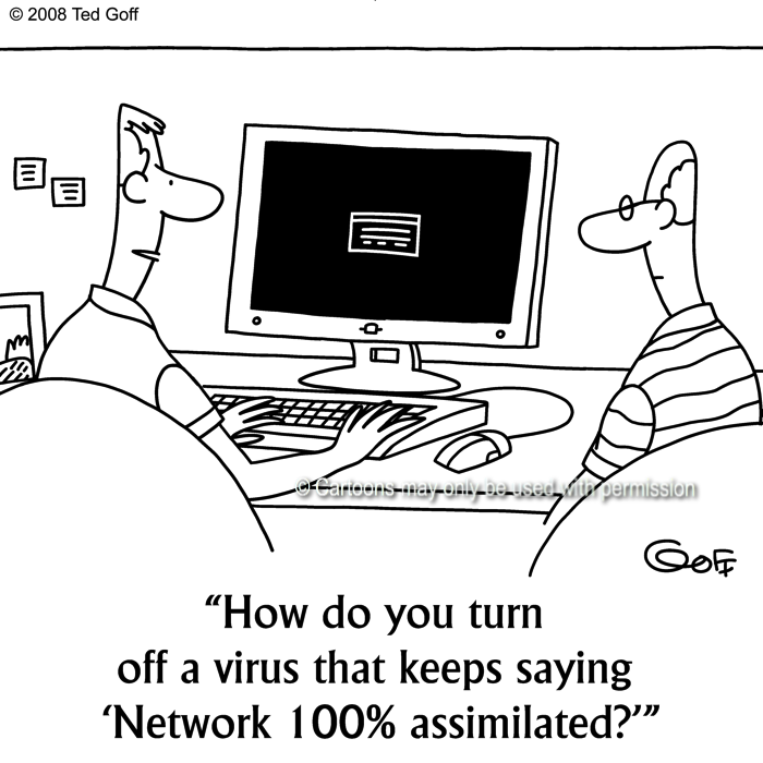Cartoon about computer
