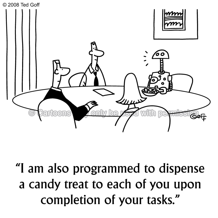 Cartoon about computer