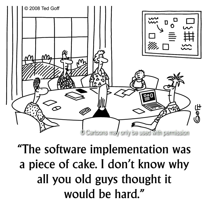 Cartoon about computer