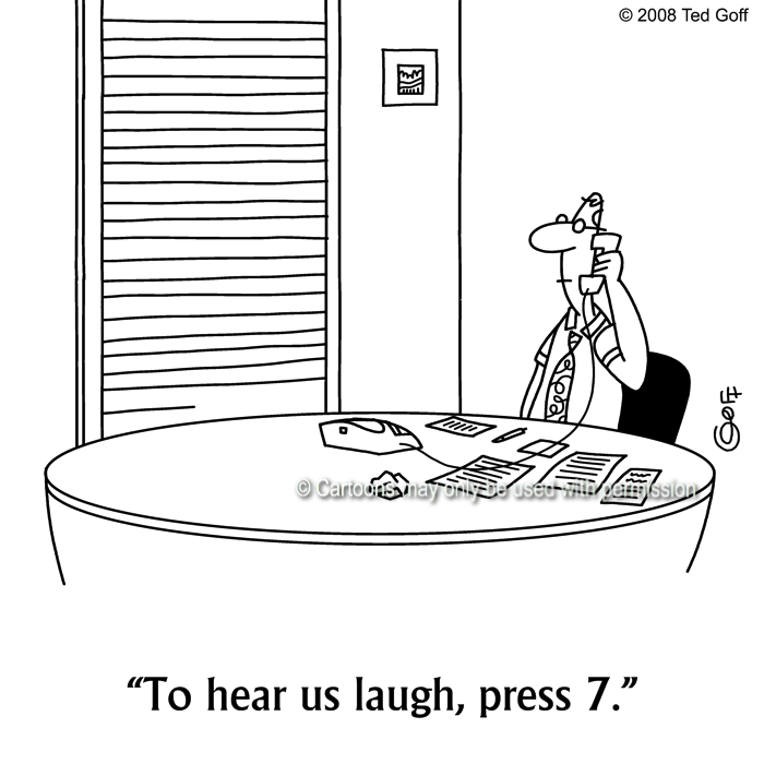 Cartoon about telephone