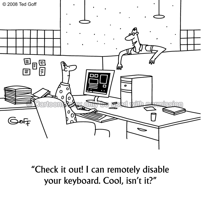 Cartoon about computer