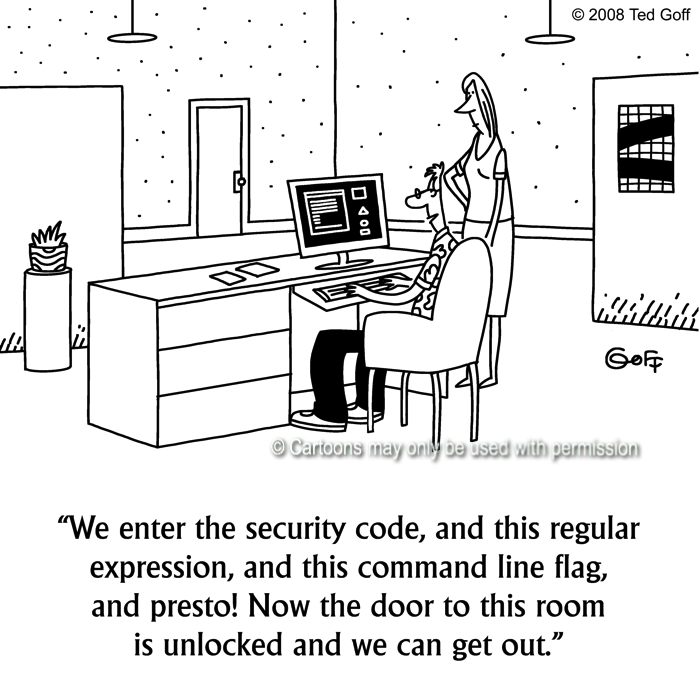 Cartoon about computer