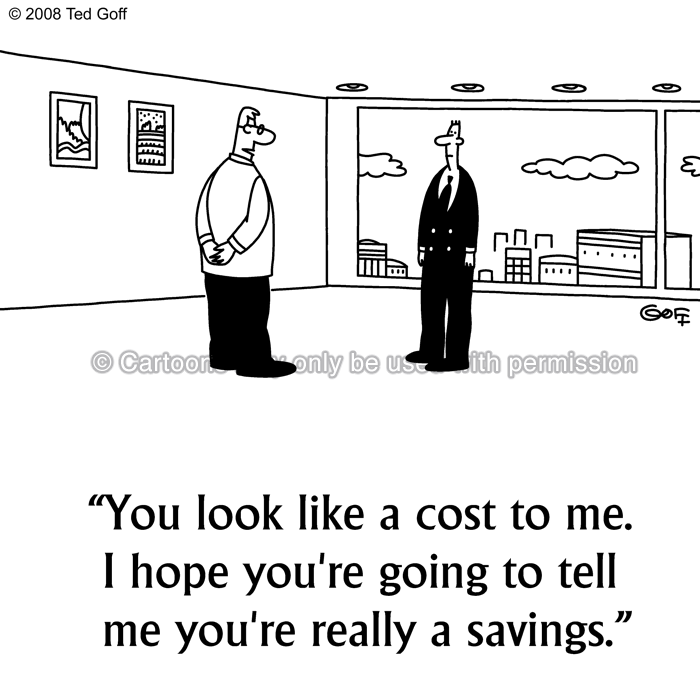 Cartoon about financial