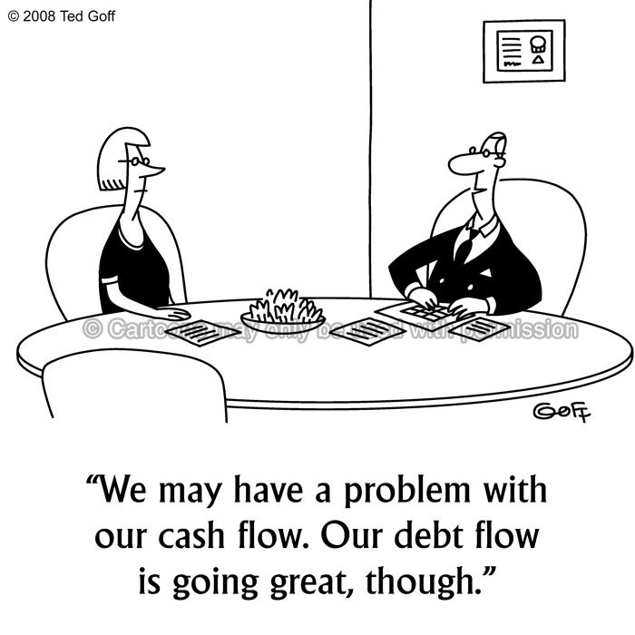 Cartoon about financial
