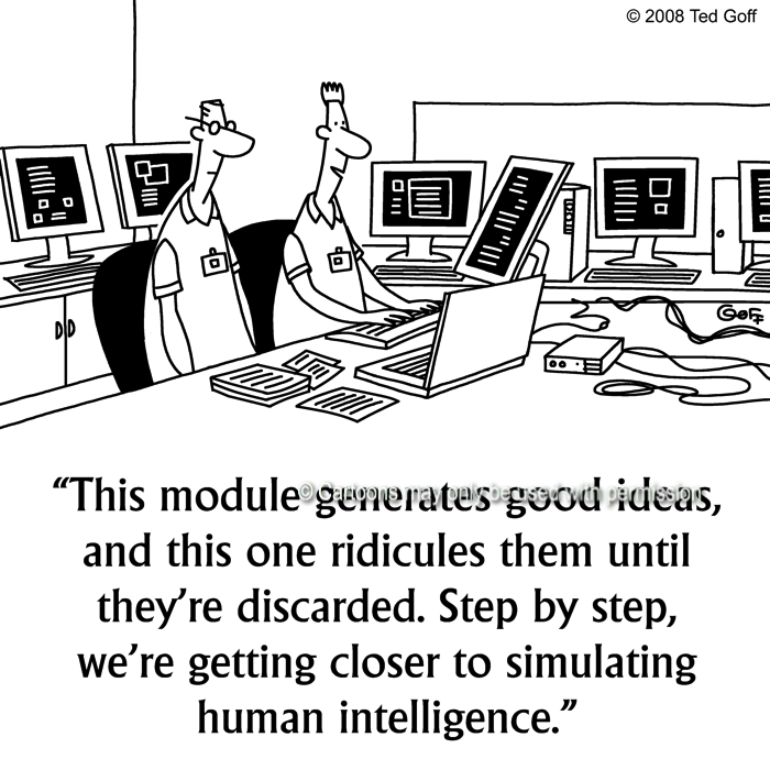 Cartoon about computer