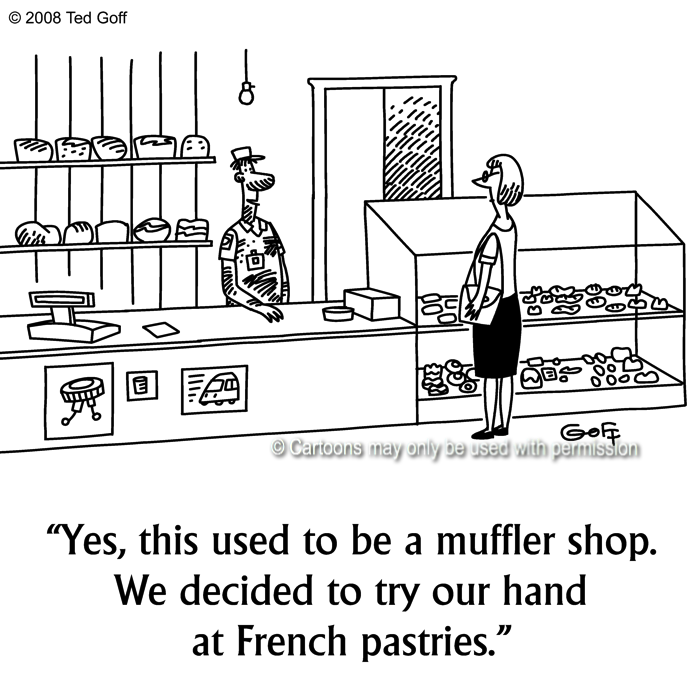 Cartoon about retail