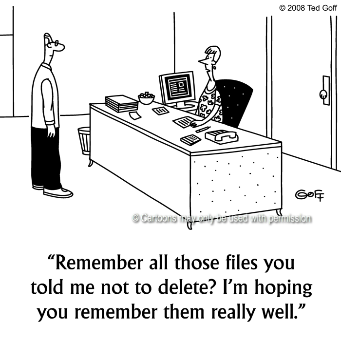Cartoon about computer
