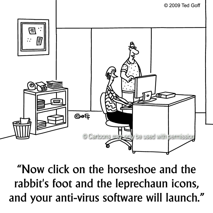 Cartoon about computer