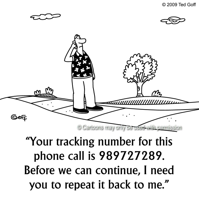 Cartoon about telephone