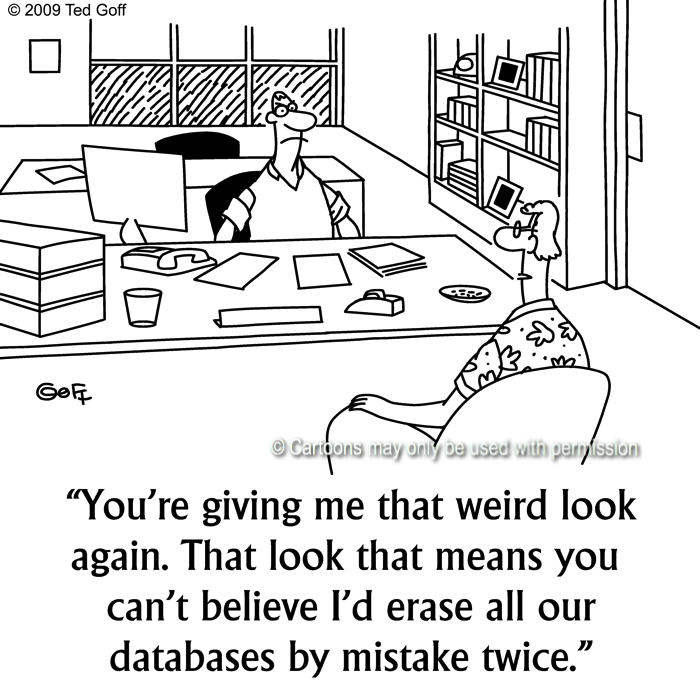 Cartoon about computer