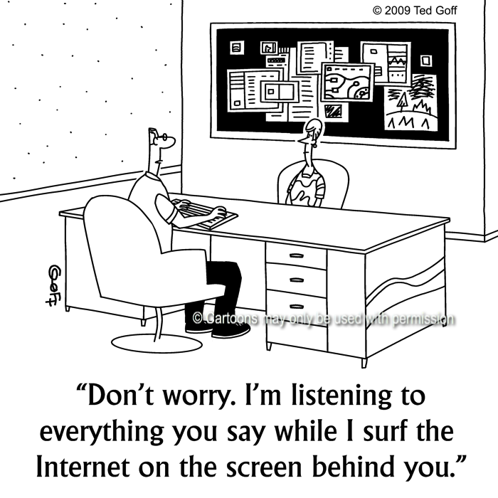 Cartoon about computer