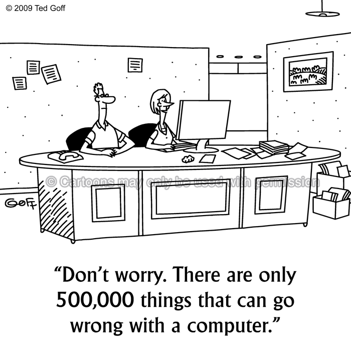 Cartoon about computer