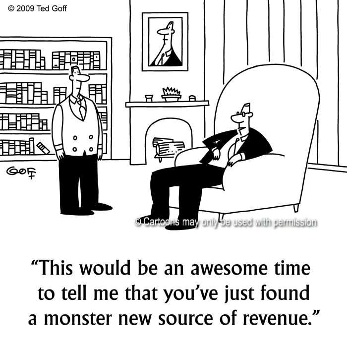 Cartoon about financial