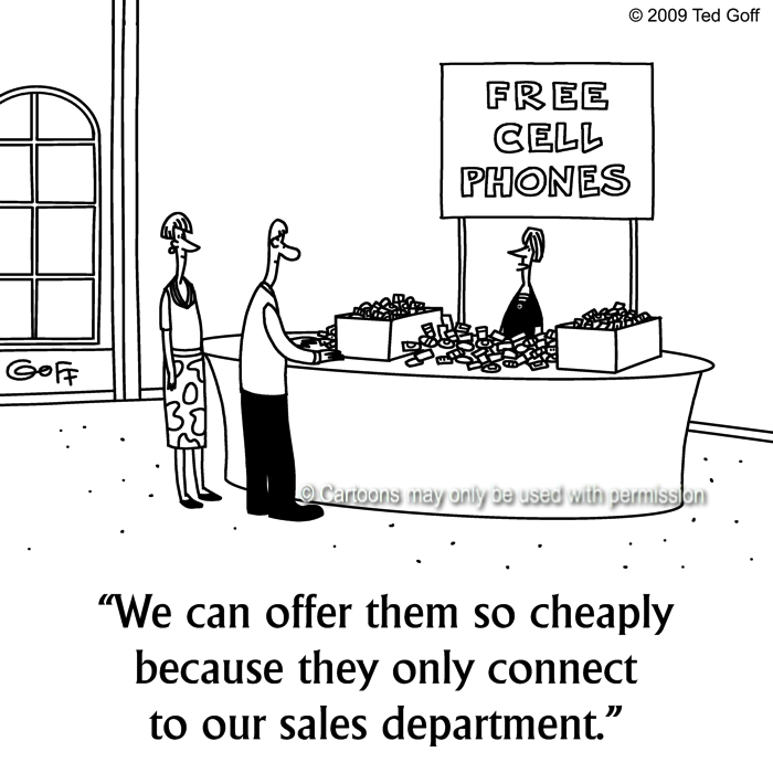 Cartoon about telephone