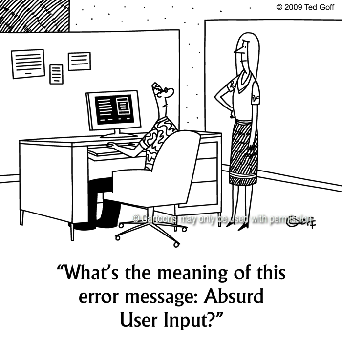 Cartoon about computer