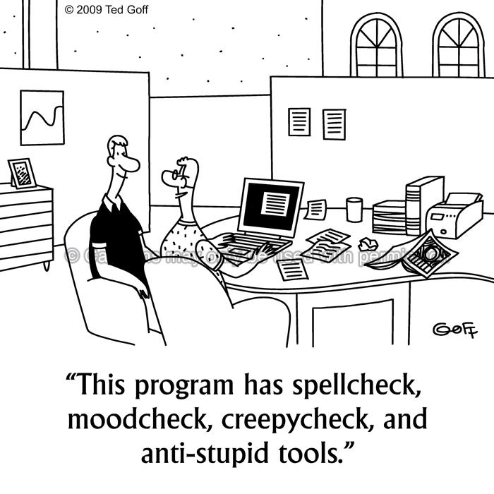 Cartoon about computer