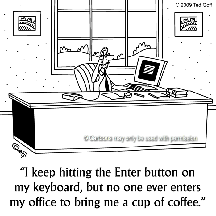 Cartoon about computer