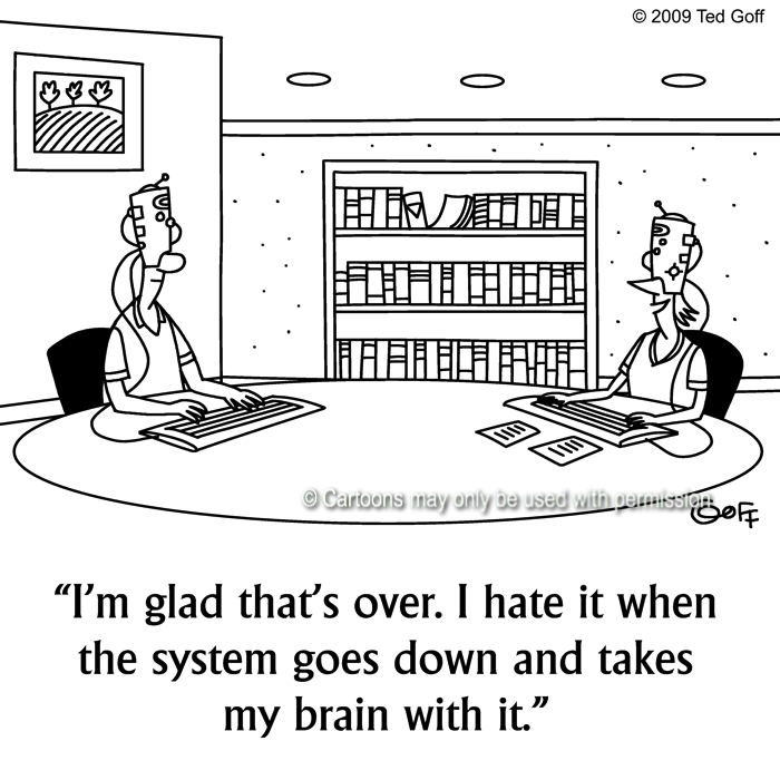 Cartoon about computer