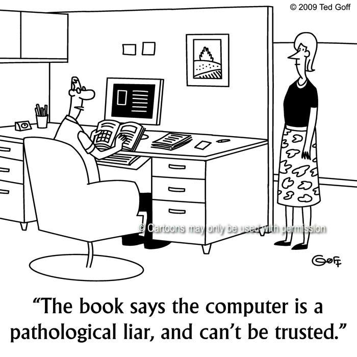 Cartoon about computer