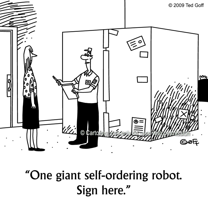 Cartoon about computer