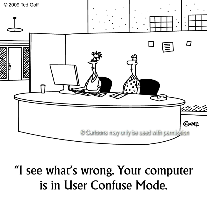 Cartoon about computer