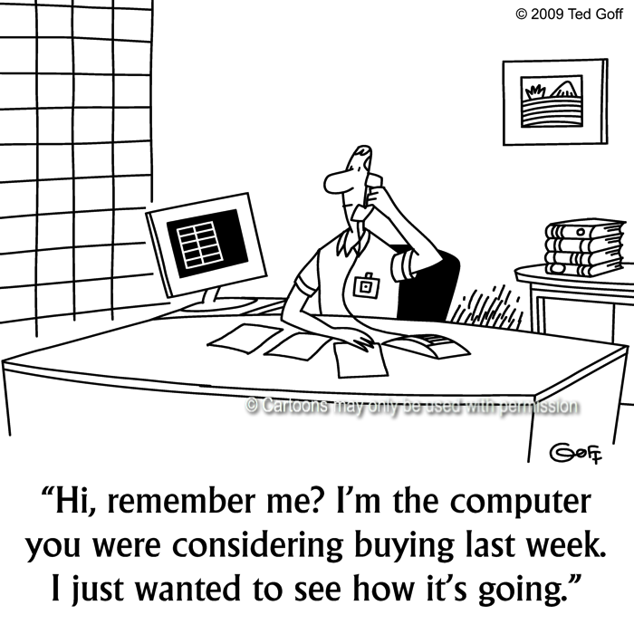 Cartoon about computer