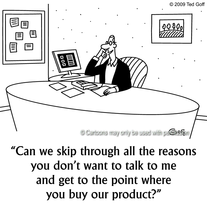 Cartoon about sales