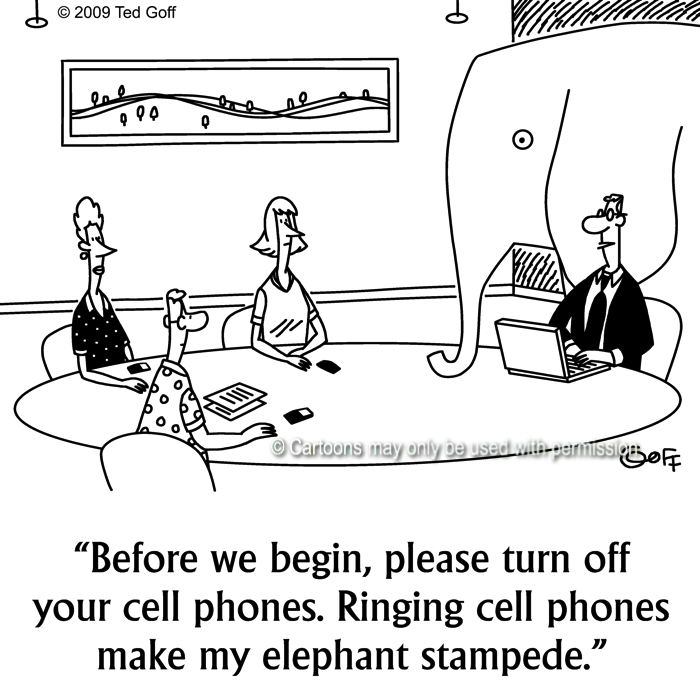 Cartoon about telephone