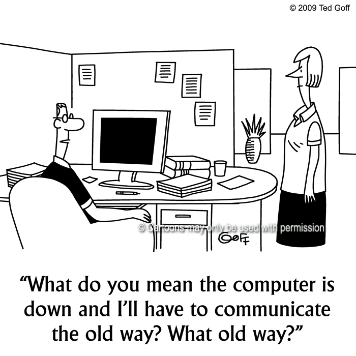 Cartoon about computer