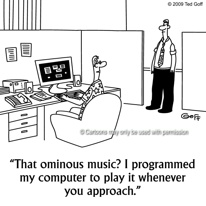 Cartoon about computer